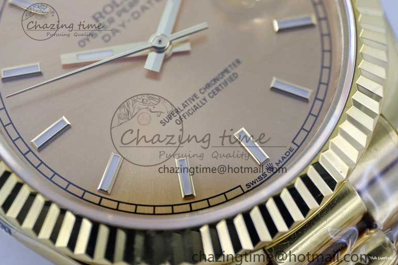 Dial YG Steel 40mm 1:1 Best TWF A2836 Crystal Date 904L YG Edition on Bracelet Day YG 0430